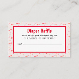 Cartão De Informações Pequeno Namorados doce Fralda Raffle