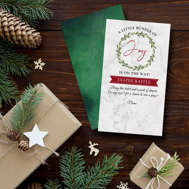 Cartão De Informações Pequeno Pacote De Alegria Fralda De Natal (Criador carregado)