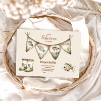 Pequeno Pescador Pescado Bebê Showe Diapper Raffle