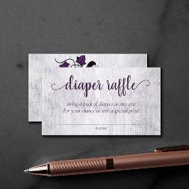 Cartão De Informações Pequeno Pumpkin | Rótulo violeta de Fralda roxa