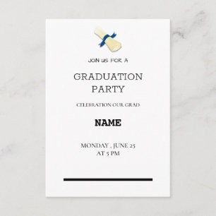 Cartão De Informações pequeno simples