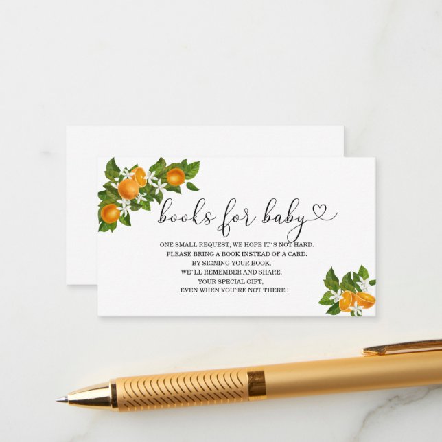 Cartão De Informações Pequenos chás de fraldas bonitos para bebê (Frente/Verso In Situ)