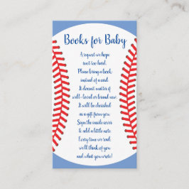 Cartão De Informações Pequenos Chás de fraldas de Baseball para Bebê