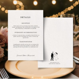 Cartão De Informações Pequenos Detalhes Clássico Elegante