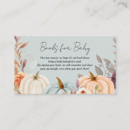 Cartão De Informações Pequenos Livros de Abóbora para Chá de fraldas de