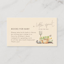 Pequenos livros de broto para Chá de fraldas