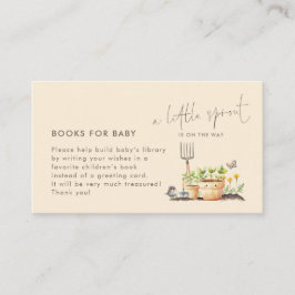 Cartão De Informações Pequenos livros de broto para Chá de fraldas