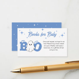 Cartão De Informações Pequenos Livros De Chá de fraldas De Halloween Par