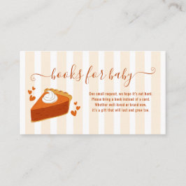 Cartão De Informações Pequenos Livros De Chá de fraldas De Torta Para Be