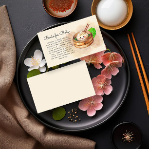 Cartão De Informações Pequenos livros de Chá de fraldas Kwai para bebê