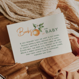 Cartão De Informações Pequenos Livros De Chás de fraldas De Citros Para 