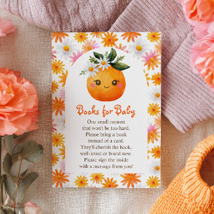 Cartão De Informações Pequenos Livros de Fruta de Citrinos Laranja-Cutie