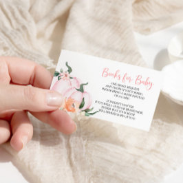 Cartão De Informações Pequenos Livros Florais de Pumpkin para Bebê