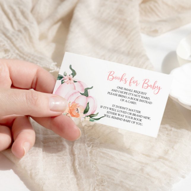 Cartão De Informações Pequenos Livros Florais de Pumpkin para Bebê (Criador carregado)