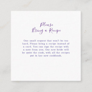 Cartão De Informações Periwinkle Pressionou Chá de panela de flor selvag