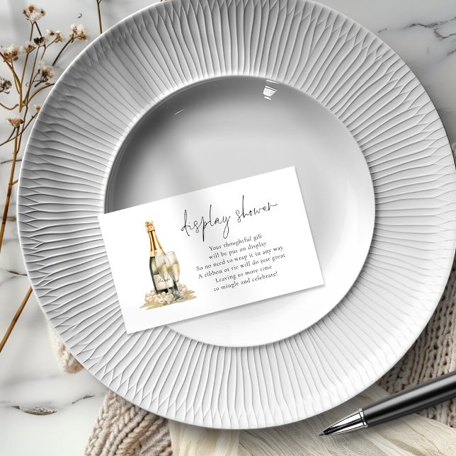 Cartão De Informações Pérolas e Chá Prosecco Bridal (Criador carregado)