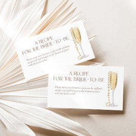 Cartão De Informações Pérolas e Prosecco Recebem para a noiva