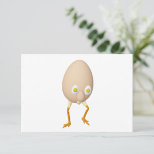 Cartão De Informações Personagem de Ovo Excêntrico RG & RA Design Fofo