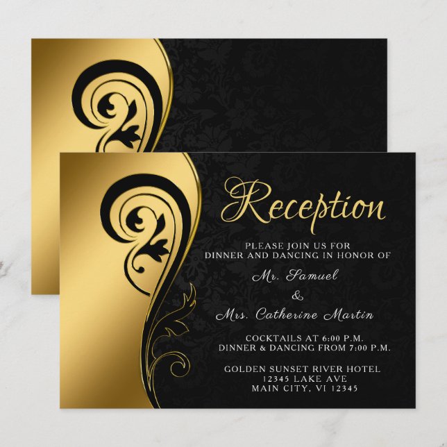 Cartão De Informações Personalização de Aniversário de Casamento de Rece (Frente/Verso)