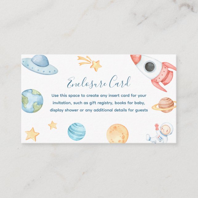 Cartão De Informações Personalizado fora deste espaço mundial (Frente)