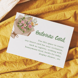 Cartão De Informações Personalizado fora do mercado do Chá de panela