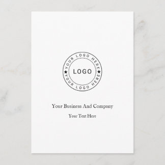 Cartão De Informações Personalizado seu logotipo e texto