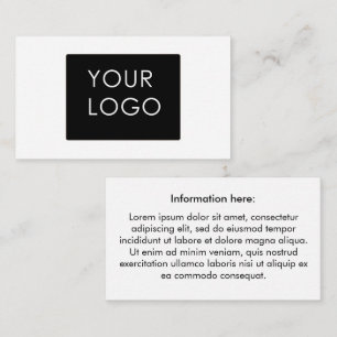 Cartão De Informações Personalizável Sua Empresa de Logotipo