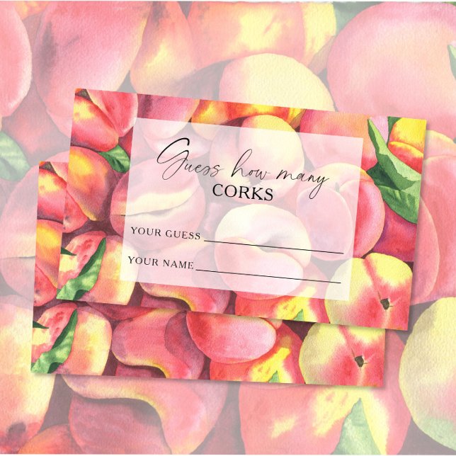 Cartão De Informações Pêssegos - adivinhem quantas corks jogam nozes (Criador carregado)