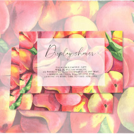 Cartão De Informações Pêssegos - chá de exibição