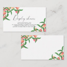 Cartão De Informações Pêssegos - chá de exibição