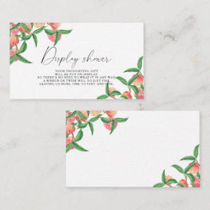 Cartão De Informações Pêssegos - chá de exibição