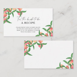 Cartão De Informações Pêssegos - Receita da noiva