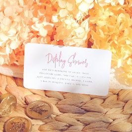 Cartão De Informações Petais e Chá de panela Floral Prosecco