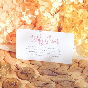 Cartão De Informações Petais e Chá de panela Floral Prosecco