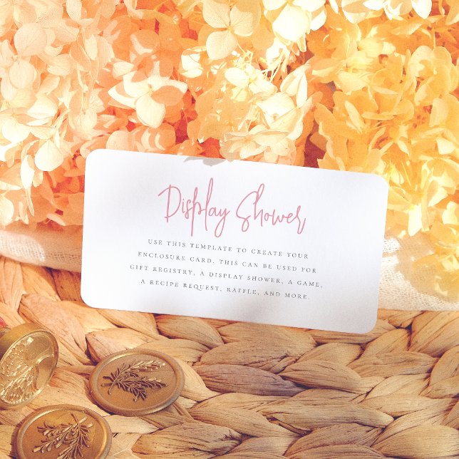 Cartão De Informações Petais e Chá de panela Floral Prosecco (Criador carregado)