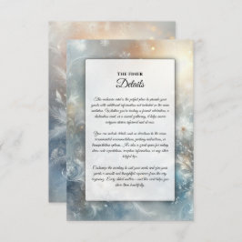 Cartão De Informações Pétalas congeladas num Ouro Casamento de Névoa de