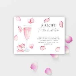 Cartão De Informações Pétalas e Prosecco - Receita para a noiva