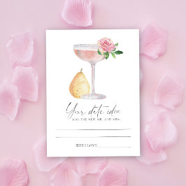 Cartão De Informações Pétalas & Prosecco - Ideias para uma noite românti
