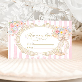 Cartão De Informações Petals Prosecco How Many Kisses Game