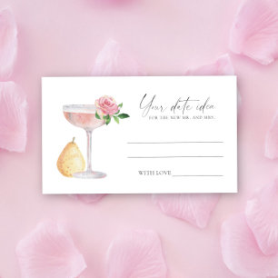 Cartão De Informações Petals & Prosecco - Ideias noturnas de data \ Fras