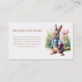 Cartão De Informações Peter Rabbit Chá de fraldas Books para Bebê