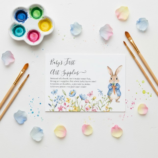 Cartão De Informações Peter Rabbit Floral Baby's First Artífices (Criador carregado)