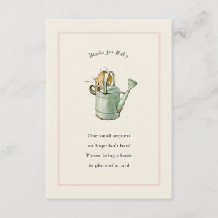 Cartão De Informações Peter Rabbit Pink Ivory Vintage Baby Book
