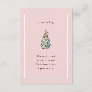Cartão De Informações Peter Rabbit Pink Vintage Baby Book