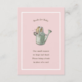 Cartão De Informações Peter Rabbit Pink Vintage Baby Book
