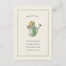 Cartão De Informações Peter Rabbit Sage Green Vintage Baby Book
