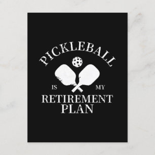 Cartão De Informações pickleball é meu plano de aposentadoria