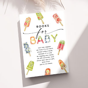 Cartão De Informações Picolé de Aquarela Pronto para Pop Livros para Beb