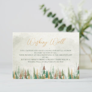 Cartão De Informações Pinheiros da floresta russa que desejam bem
