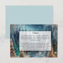 Pinheiros foscos no Casamento Brilhante de inverno